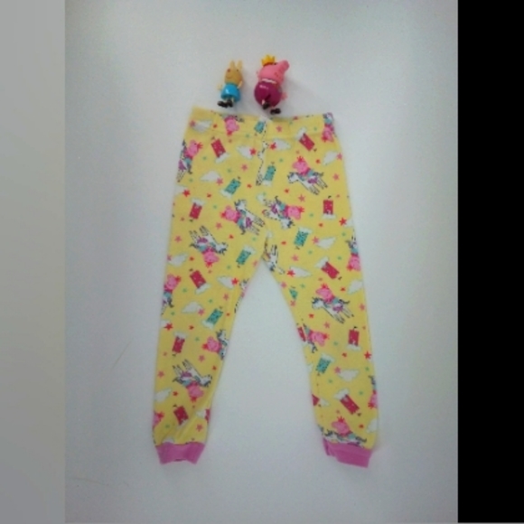 Peppa Pig Pajama Bottoms & Toys Set 100% Cotton Yellow Pink PJ 4T - Picture 13 of 13